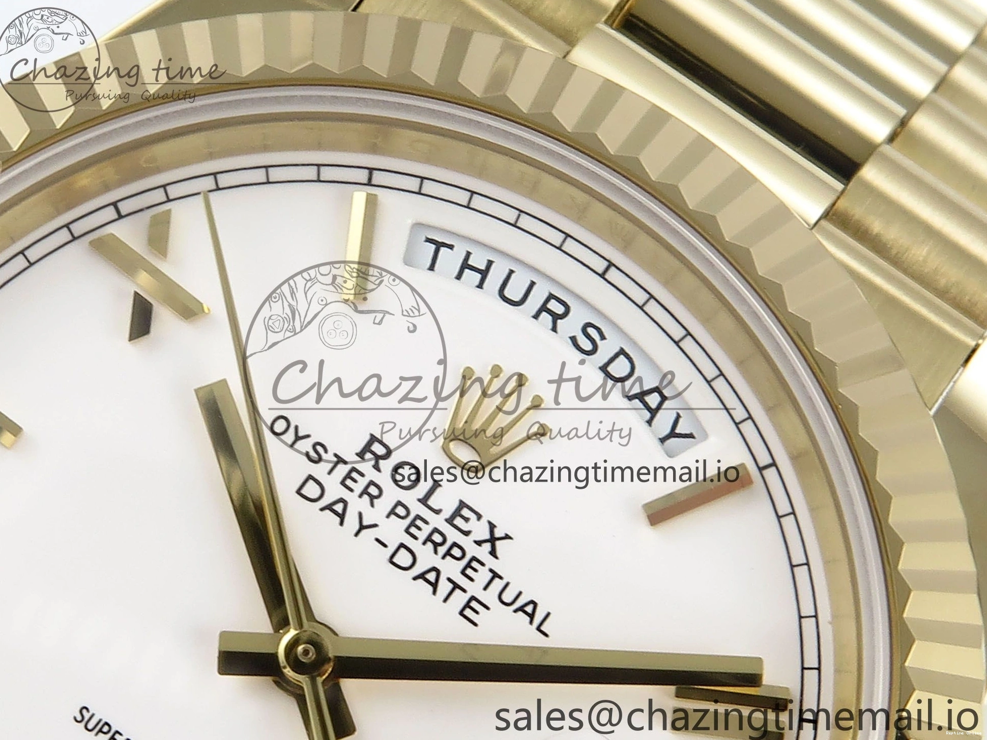 1223 WaterResistant Day Date 40 YG 228238 Noob 1:1 Best Edition White Roman Dial on President Bracelet A2836 (Gain Weight) 795